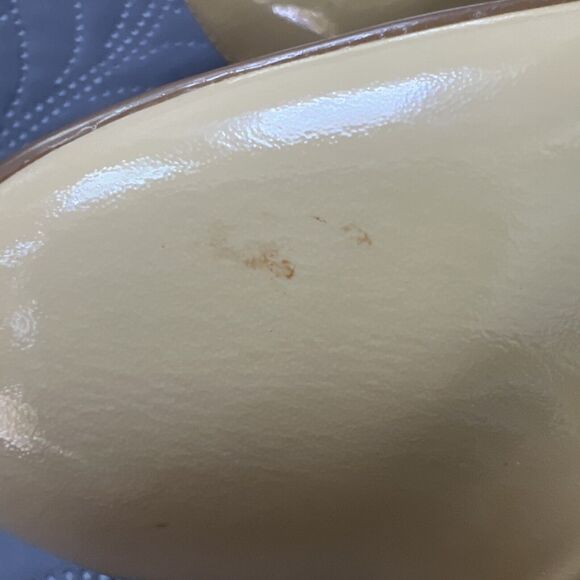 Coach Salma Round Toe Pumps SZ 9.5B Tan Patent Elegant High Heels Shoes Preppy - Picture 13 of 15